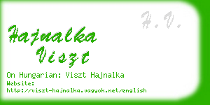 hajnalka viszt business card